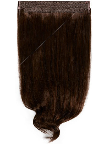 22 Inch Invisible Wire Hair Extensions #1C Mocha Brown