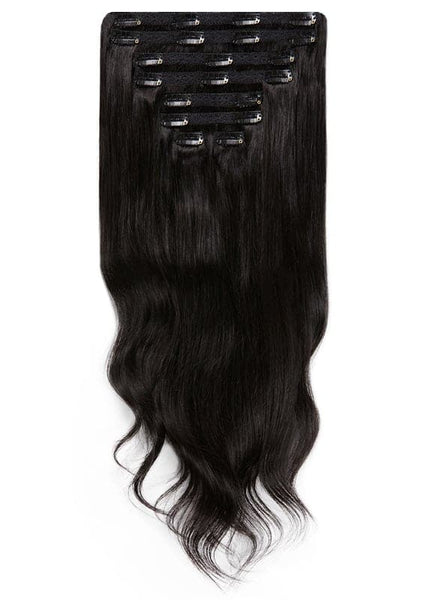 16 Inch Ultimate Volume Clip in Hair Extensions #1B Natural Black