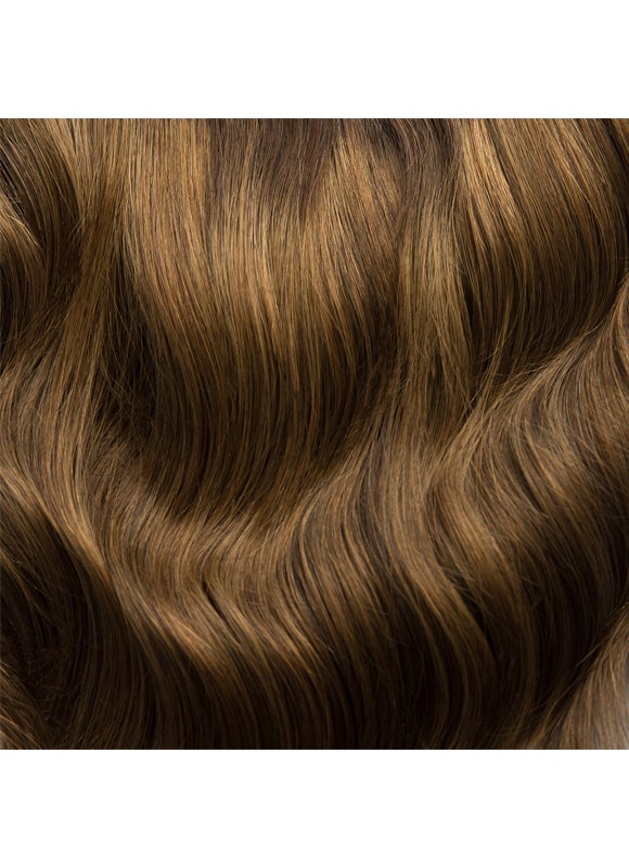 16 inch Clip in Ponytail Extension in Mocha & Medium Brown Balayage