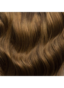 16 inch Clip in Ponytail Extension in Mocha & Medium Brown Balayage