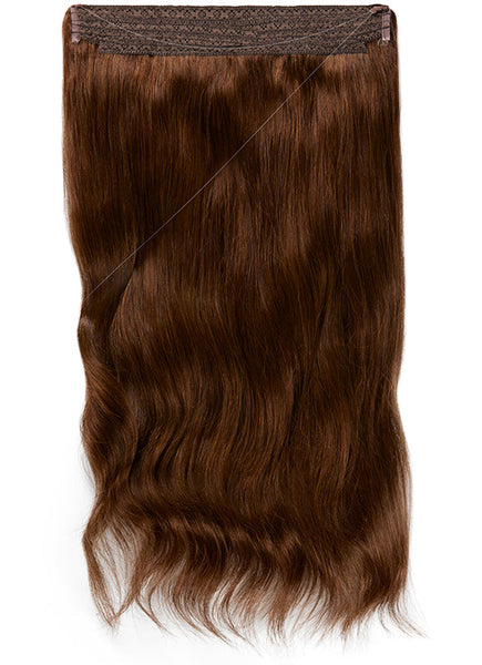 22 Inch Invisible Wire Hair Extensions #2 Dark Brown