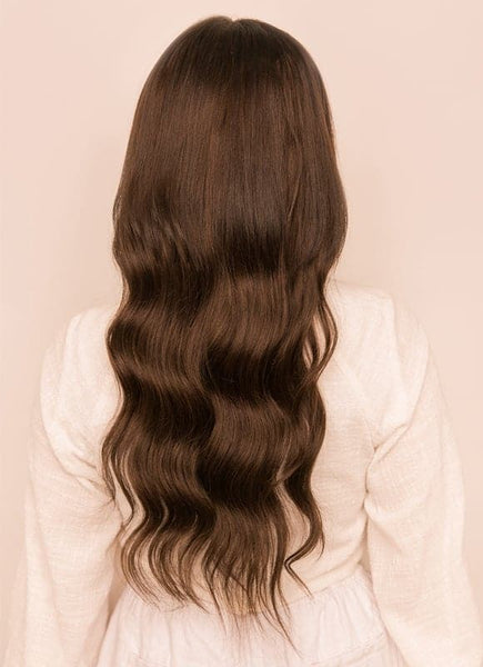 20 inch clip in hair extensions #1C mocha brown 2