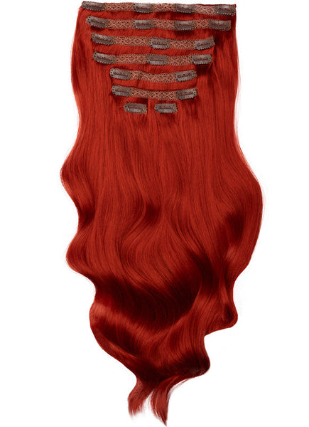 20 Inch Full Volume Clip in Hair Extensions #Red