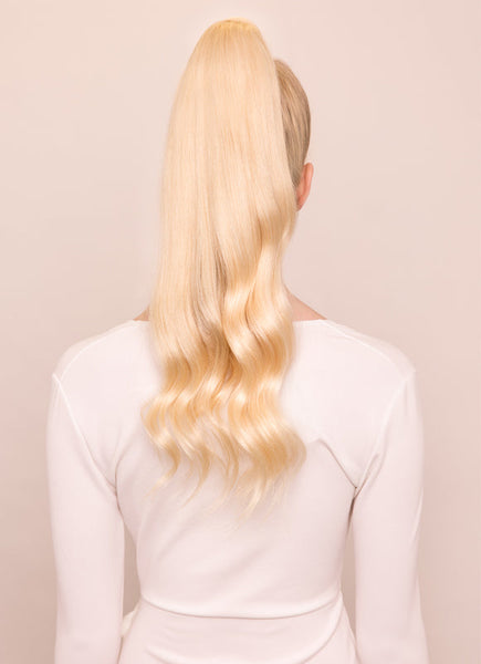 22 Inch Clip In Ponytail Extension #60 Light Blonde