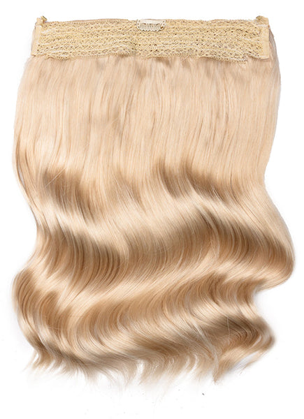 22 Inch Invisible Wire Hair Extensions #60A Light Ash Blonde
