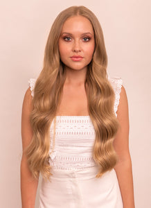 24 inch clip in hair extensions #18 golden blonde 1