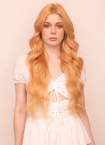 24 inch clip in hair extensions #27 strawberry blonde 1