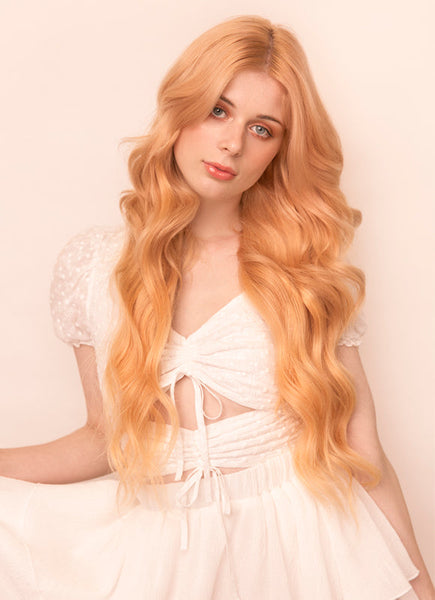24 inch clip in hair extensions #27 strawberry blonde 2