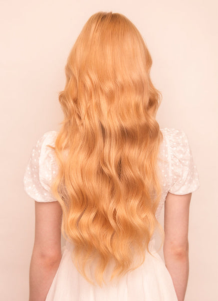 24 inch clip in hair extensions #27 strawberry blonde 3