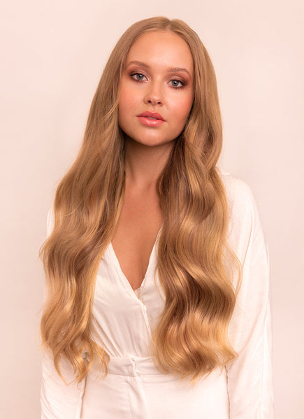 24 Inch Micro Loop Hair Extensions #18 Golden Blonde