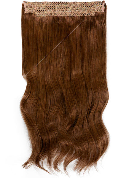 22 Inch Invisible Wire Hair Extensions #4 Medium Brown