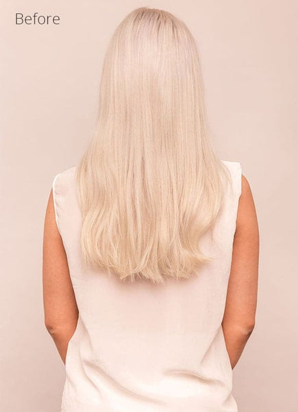 20 inch clip in hair extensions #60W platinum blonde 5