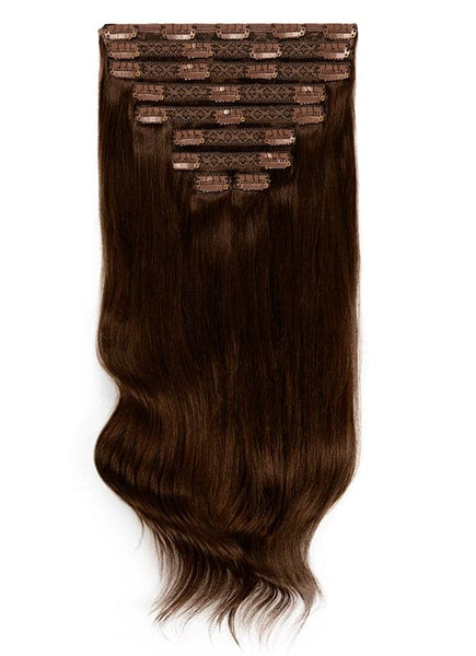 20 Inch Deluxe Clip in Hair Extensions #1C Mocha Brown
