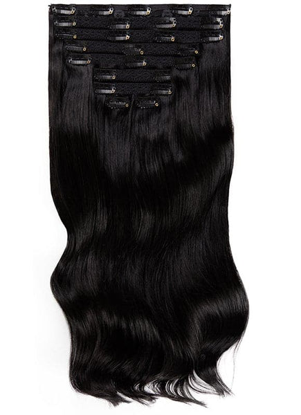 20 Inch Deluxe Clip in Hair Extensions #1 Jet Black