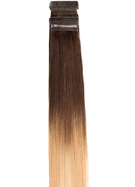 20 Inch Remy Tape Hair Extensions #T2/27+T2/60 Ombre