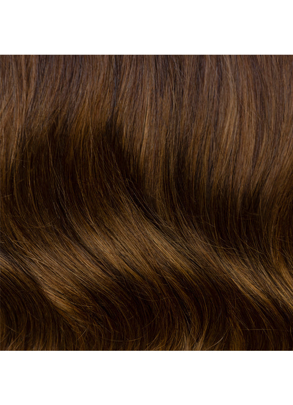 16 inch Invisible Wire Hair Extensions Mocha & Medium Brown Balayage