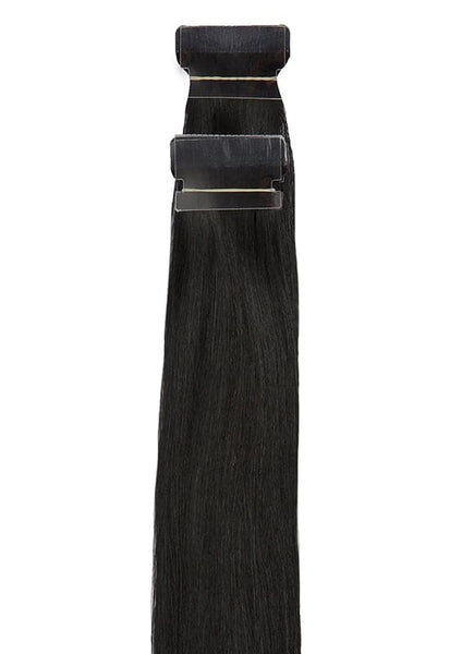 20 Inch Remy Tape Hair Extensions #1 Jet Black